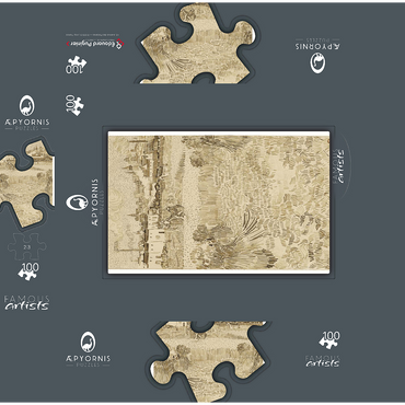 Arles: View from the Wheatfields 1888 by Vincent van Gogh 100 Jigsaw Puzzle box 3D Modell