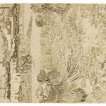 Arles: View from the Wheatfields 1888 by Vincent van Gogh 500 Jigsaw Puzzle 3D Modell