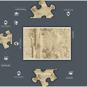 Arles: View from the Wheatfields 1888 by Vincent van Gogh 500 Jigsaw Puzzle box 3D Modell