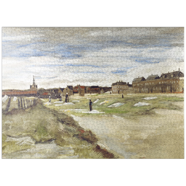 puzzleplate Bleaching Ground at Scheveningen (1882) by Vincent van Gogh 1000 Jigsaw Puzzle