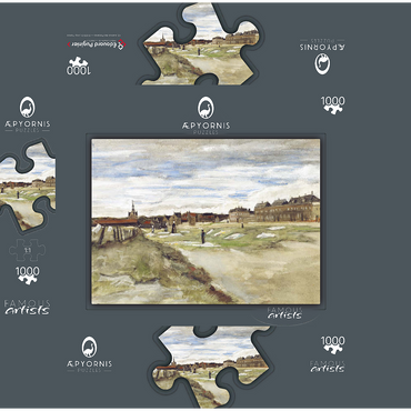 Bleaching Ground at Scheveningen (1882) by Vincent van Gogh 1000 Jigsaw Puzzle box 3D Modell