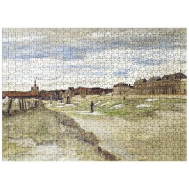puzzleplate Bleaching Ground at Scheveningen 1882 by Vincent van Gogh 500 Jigsaw Puzzle