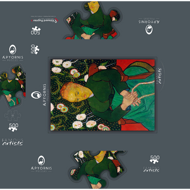 The Berceuse Woman Rocking a Cradle 1889 by Vincent van Gogh 500 Jigsaw Puzzle box 3D Modell