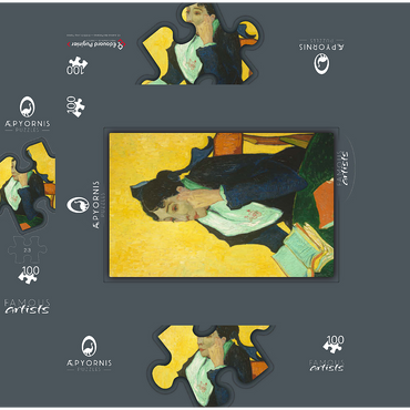 Madame Joseph-Michel Ginoux 1888-1889 by Vincent van Gogh 100 Jigsaw Puzzle box 3D Modell