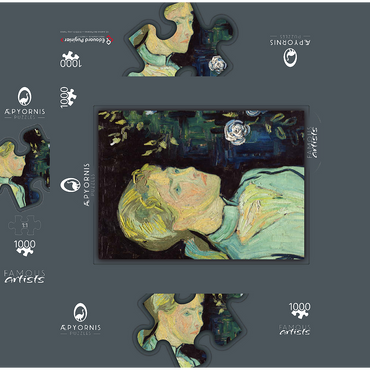 Adeline Ravoux (1890) by Vincent van Gogh 1000 Jigsaw Puzzle box 3D Modell