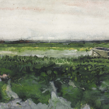 Landscape with Wheelbarrow (1883) by Vincent van Gogh 1000 Jigsaw Puzzle 3D Modell