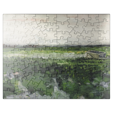 puzzleplate Landscape with Wheelbarrow 1883 by Vincent van Gogh 100 Jigsaw Puzzle