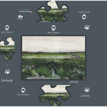 Landscape with Wheelbarrow 1883 by Vincent van Gogh 500 Jigsaw Puzzle box 3D Modell