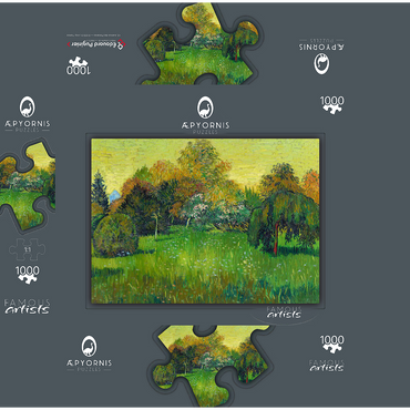The Poet's Garden (1888) by Vincent van Gogh 1000 Jigsaw Puzzle box 3D Modell