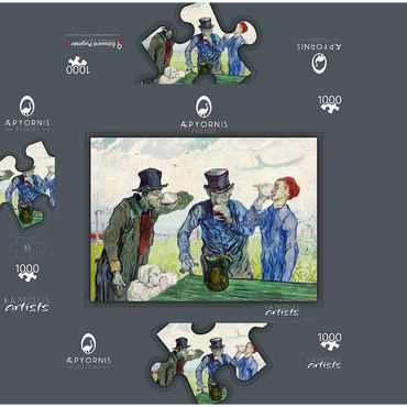 The Drinkers (1890) by Vincent van Gogh 1000 Jigsaw Puzzle box 3D Modell