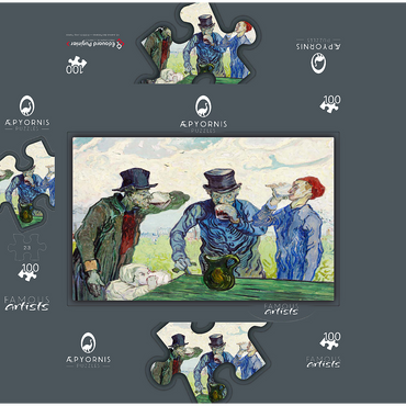 The Drinkers 1890 by Vincent van Gogh 100 Jigsaw Puzzle box 3D Modell