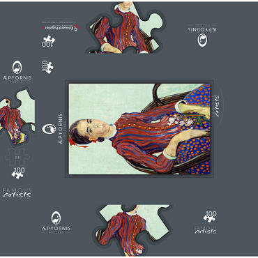 La Mousmé 1888 by Vincent van Gogh 100 Jigsaw Puzzle box 3D Modell