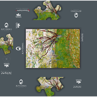 The Flowering Orchard (1888) by Vincent van Gogh 1000 Jigsaw Puzzle box 3D Modell