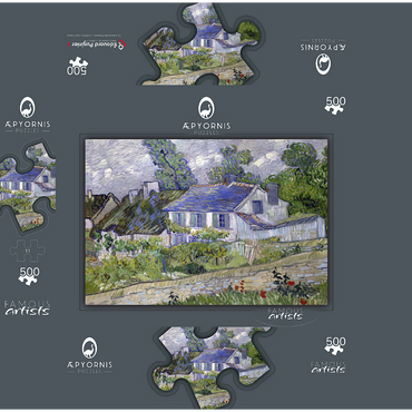Vincent van Goghs Houses at Auvers 1890 500 Jigsaw Puzzle box 3D Modell