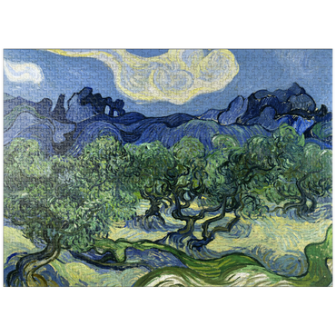 puzzleplate Vincent van Gogh's Olive Trees with the Alpilles in the Background (1889) 1000 Jigsaw Puzzle