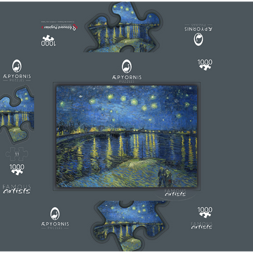 Vincent van Gogh's Starry Night Over the Rhone (1888) 1000 Jigsaw Puzzle box 3D Modell