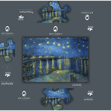Vincent van Goghs Starry Night Over the Rhone 1888 500 Jigsaw Puzzle box 3D Modell