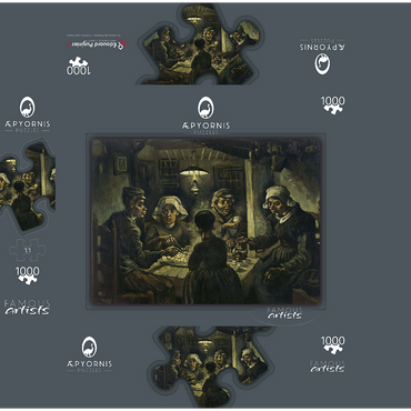Vincent van Gogh's The Potato Eaters (1885) 1000 Jigsaw Puzzle box 3D Modell