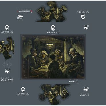 Vincent van Goghs The Potato Eaters 1885 500 Jigsaw Puzzle box 3D Modell