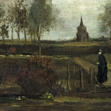 Vincent van Gogh's The Parsonage Garden at Nuenen (1884) 1000 Jigsaw Puzzle 3D Modell