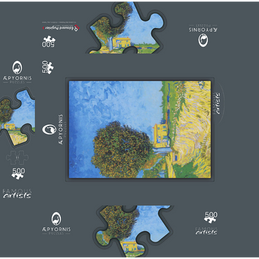 Vincent van Goghs Avenue at Arles with houses 1888 500 Jigsaw Puzzle box 3D Modell
