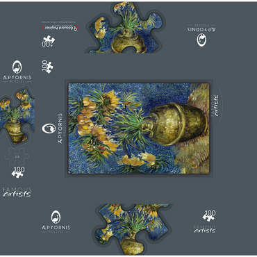 Vincent van Goghs Imperial Fritillaries in a Copper Vase 1887 100 Jigsaw Puzzle box 3D Modell