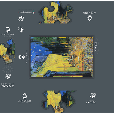 Vincent van Goghs Café Terrace at Night 1888 100 Jigsaw Puzzle box 3D Modell