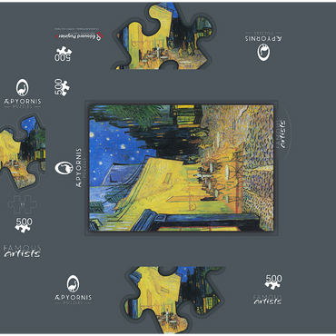 Vincent van Goghs Café Terrace at Night 1888 500 Jigsaw Puzzle box 3D Modell