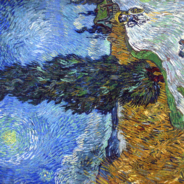 Vincent van Goghs Road with Cypress and Star 1890 500 Jigsaw Puzzle 3D Modell