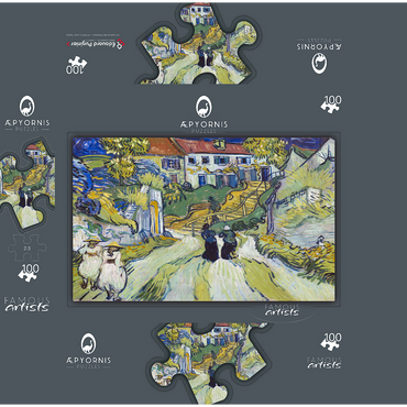 Vincent van Goghs Stairway at Auvers 1890 100 Jigsaw Puzzle box 3D Modell