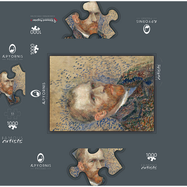 Vincent van Gogh's Self-Portrait (1887) 1000 Jigsaw Puzzle box 3D Modell