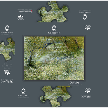 Vincent van Gogh's River Bank in Springtime (1887) 1000 Jigsaw Puzzle box 3D Modell