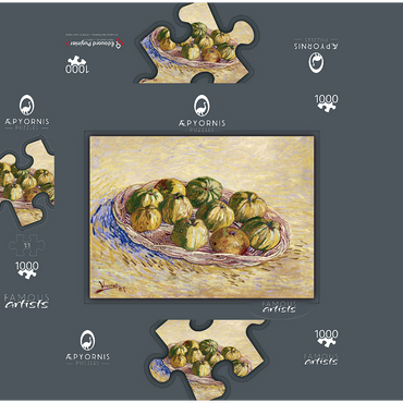 Vincent van Gogh's Still Life, Basket of Apples (1887) 1000 Jigsaw Puzzle box 3D Modell