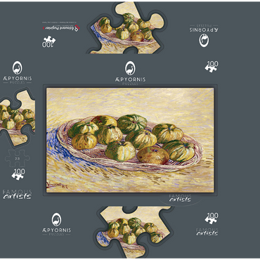 Vincent van Goghs Still Life Basket of Apples 1887 100 Jigsaw Puzzle box 3D Modell