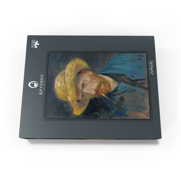 Vincent van Goghs Self-Portrait with Straw Hat and Pipe 1887 500 Jigsaw Puzzle box view1