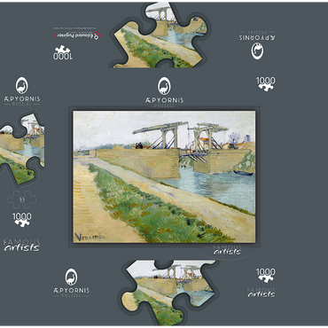 Vincent van Gogh's The Langlois Bridge (1888) 1000 Jigsaw Puzzle box 3D Modell