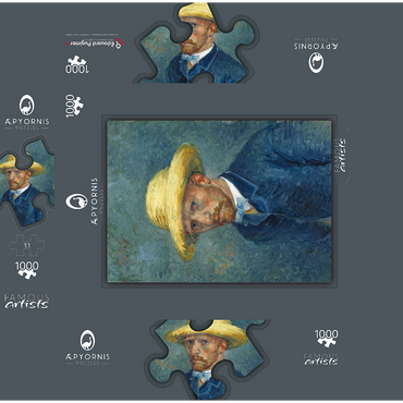 Vincent van Gogh's Portrait of Theo van Gogh (1887) 1000 Jigsaw Puzzle box 3D Modell