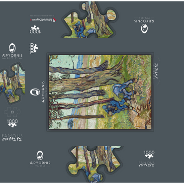 Vincent van Gogh's The Diggers (1889) 1000 Jigsaw Puzzle box 3D Modell