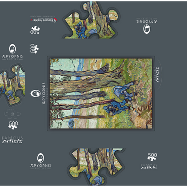 Vincent van Goghs The Diggers 1889 500 Jigsaw Puzzle box 3D Modell