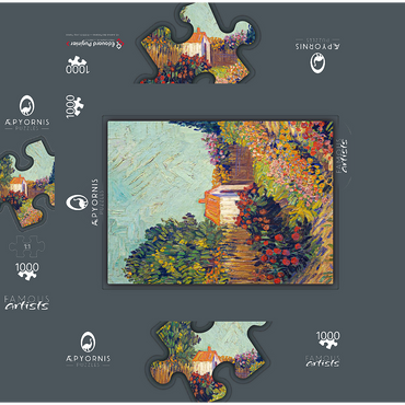 Landscape (1925-1928) by Vincent van Gogh 1000 Jigsaw Puzzle box 3D Modell