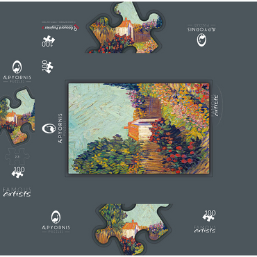 Landscape 1925-1928 by Vincent van Gogh 100 Jigsaw Puzzle box 3D Modell