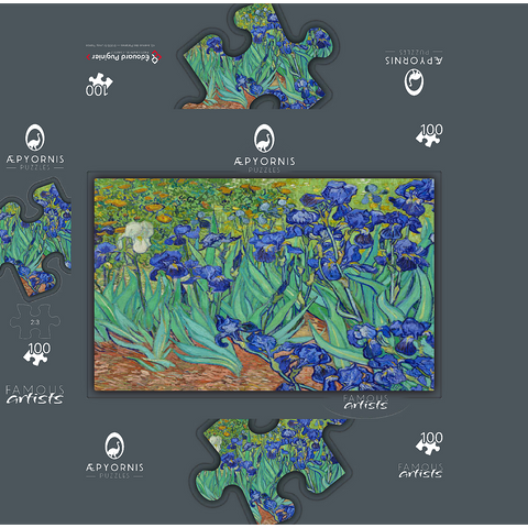 Irises 1889 by Vincent van Gogh 100 Jigsaw Puzzle box 3D Modell