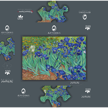 Irises 1889 by Vincent van Gogh 500 Jigsaw Puzzle box 3D Modell