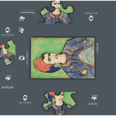 The Zouave 1888 by Vincent van Gogh 100 Jigsaw Puzzle box 3D Modell