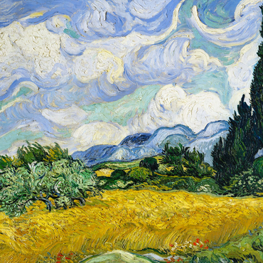 Wheat Field with Cypresses (1889) by Vincent van Gogh 1000 Jigsaw Puzzle 3D Modell
