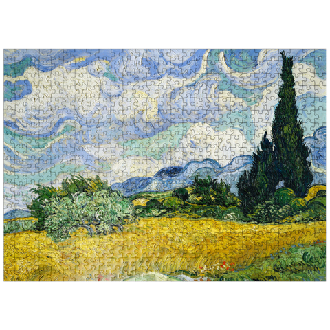puzzleplate Wheat Field with Cypresses 1889 by Vincent van Gogh 500 Jigsaw Puzzle