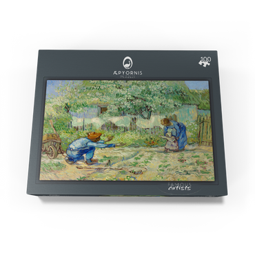 First Steps after Millet 1890 by Vincent van Gogh 100 Jigsaw Puzzle box view1