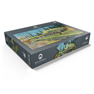 Orchard Bordered by Cypresses 1888 by Vincent van Gogh 100 Jigsaw Puzzle box view1