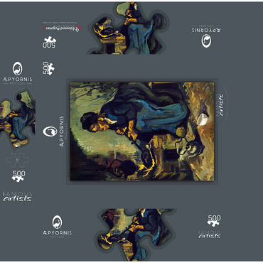Peasant Woman Cooking by a Fireplace 1885 by Vincent van Gogh 500 Jigsaw Puzzle box 3D Modell
