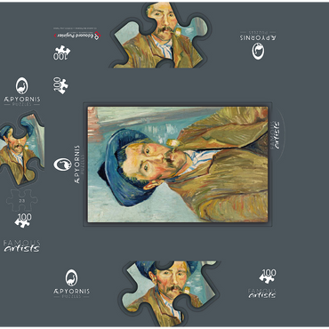 The Smoker Le Fumeur 1888 by Vincent van Gogh 100 Jigsaw Puzzle box 3D Modell